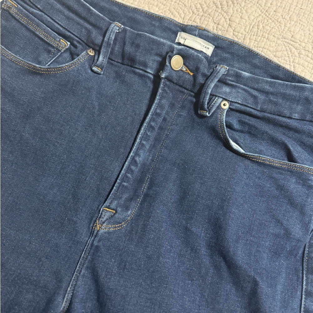 Good American High-Waisted Blue Denim Jeans